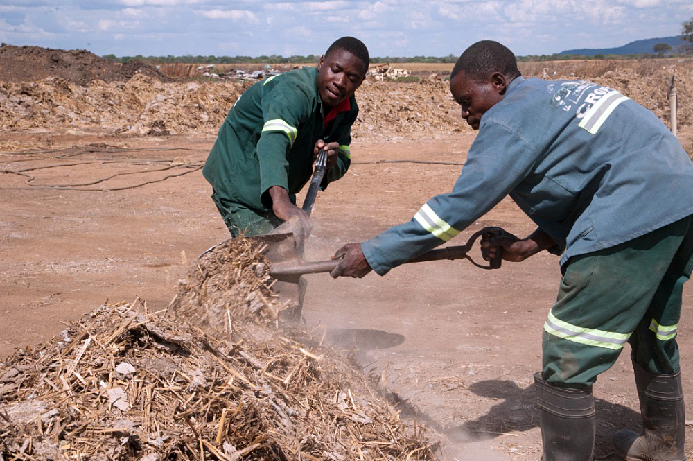 SLC - Zambeef Workers Working On Compost Manure Made From Waste Captured From Various Processing Processess 2